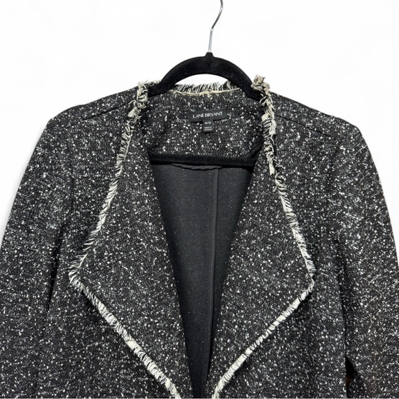Lane Bryant Black and White Tweed Jacket - Picture 3 of 8
